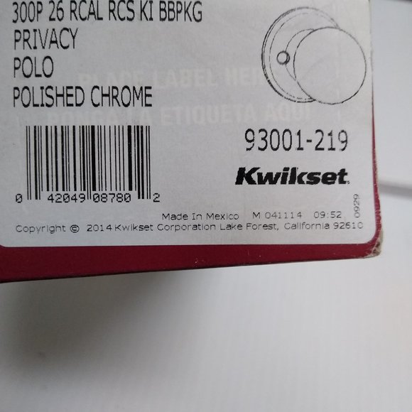 Kwikset Polo Round Privacy Door Knob Chrome - Picture 9 of 13